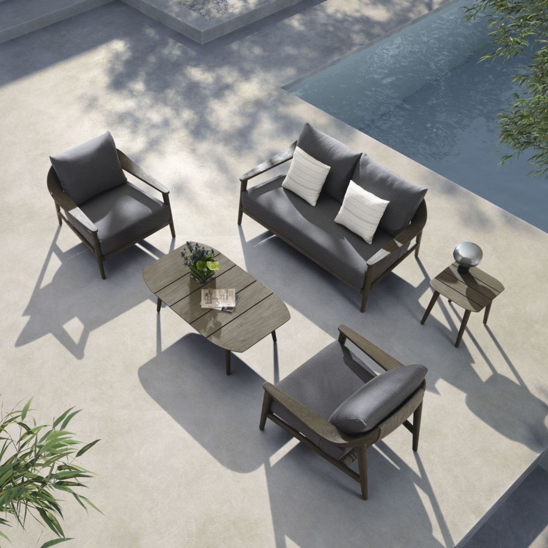 LEO Luxus Loungemöbel Sofa-2er Set