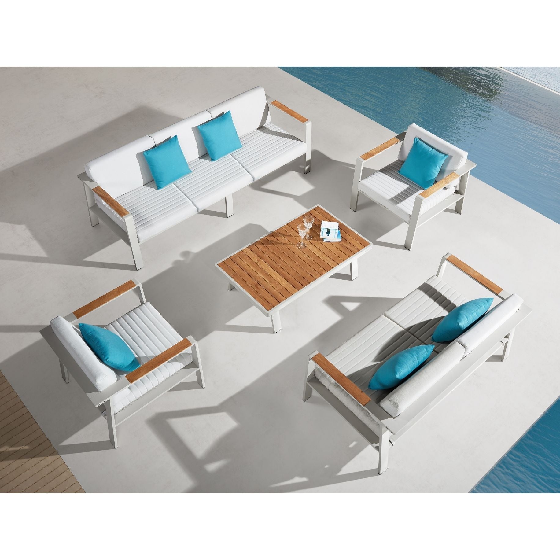 Nofi Loungemöbel Sofa-3er & 2er Set Taupe