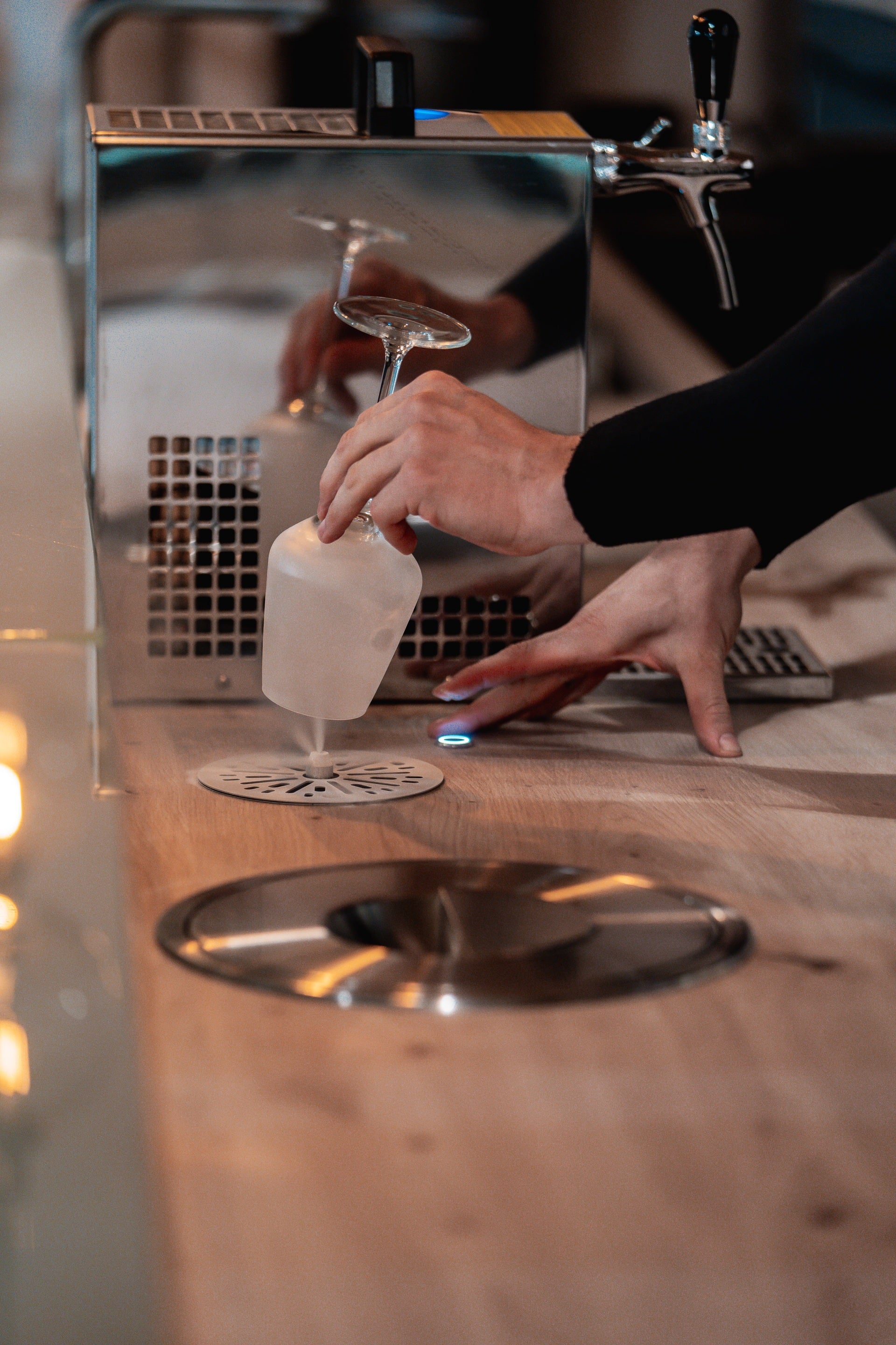 Glassfroster Ice-Chiller Einbaueinheit für Thekenabtropfblech