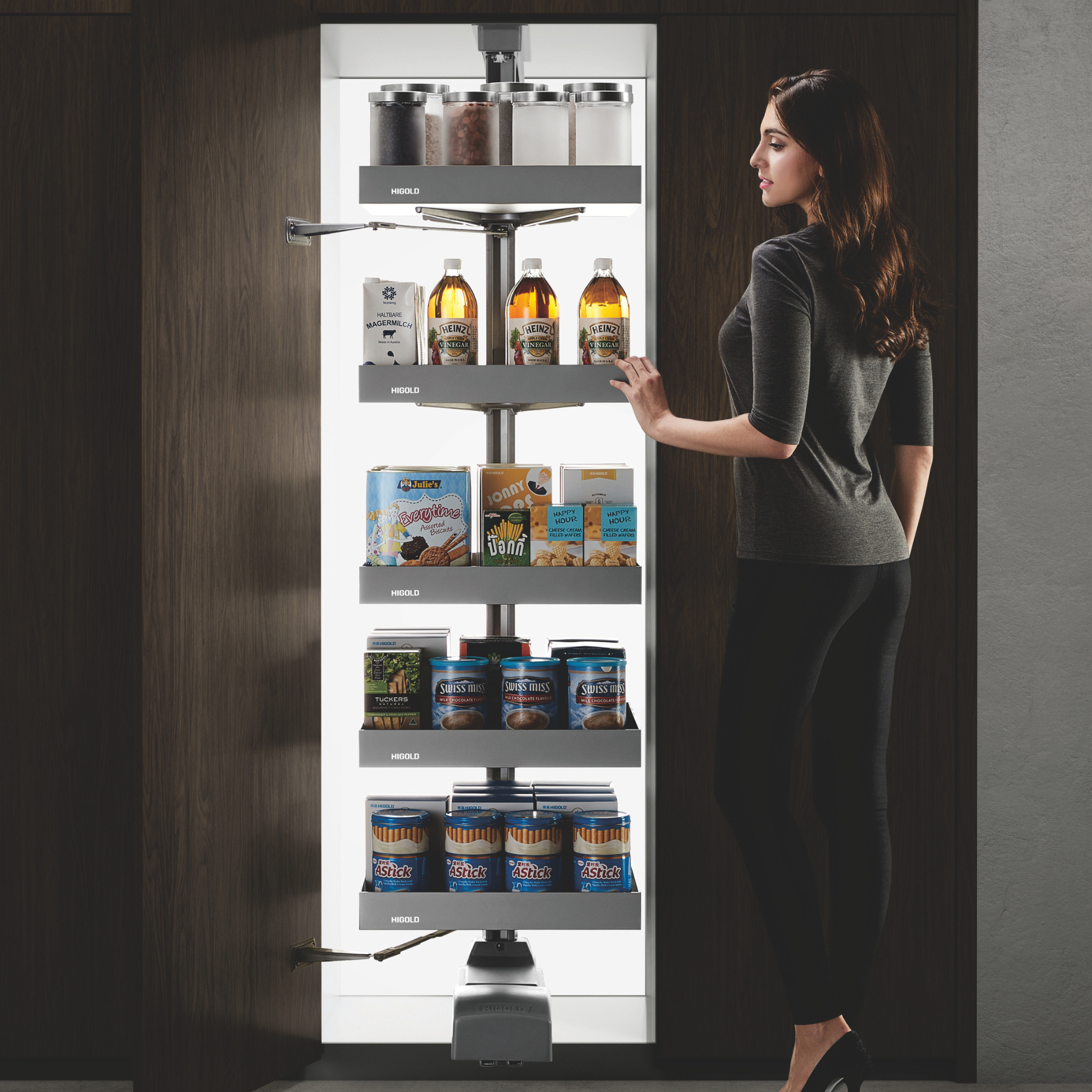 Space Swivel Pull-Out Pantry