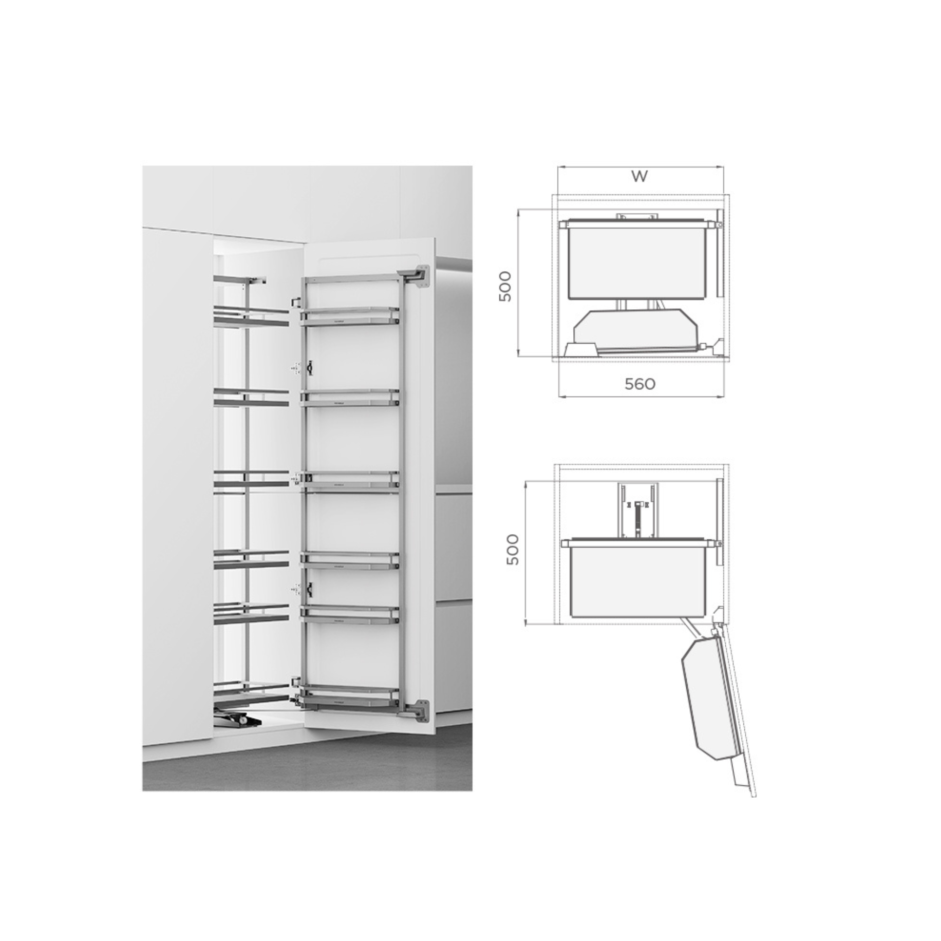 Panorama Swivel PULL-OUT Diamond Set