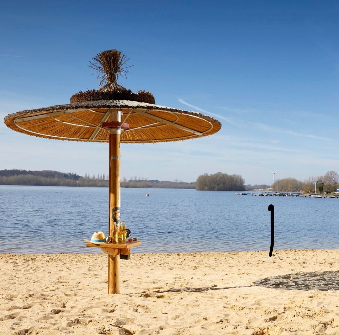 Hollywood Strohschirm Set