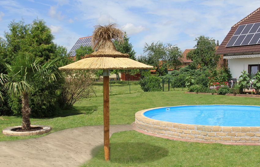 Hollywood Strohschirm Set