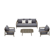 LEO Luxus Loungemöbel Sofa-3er Set
