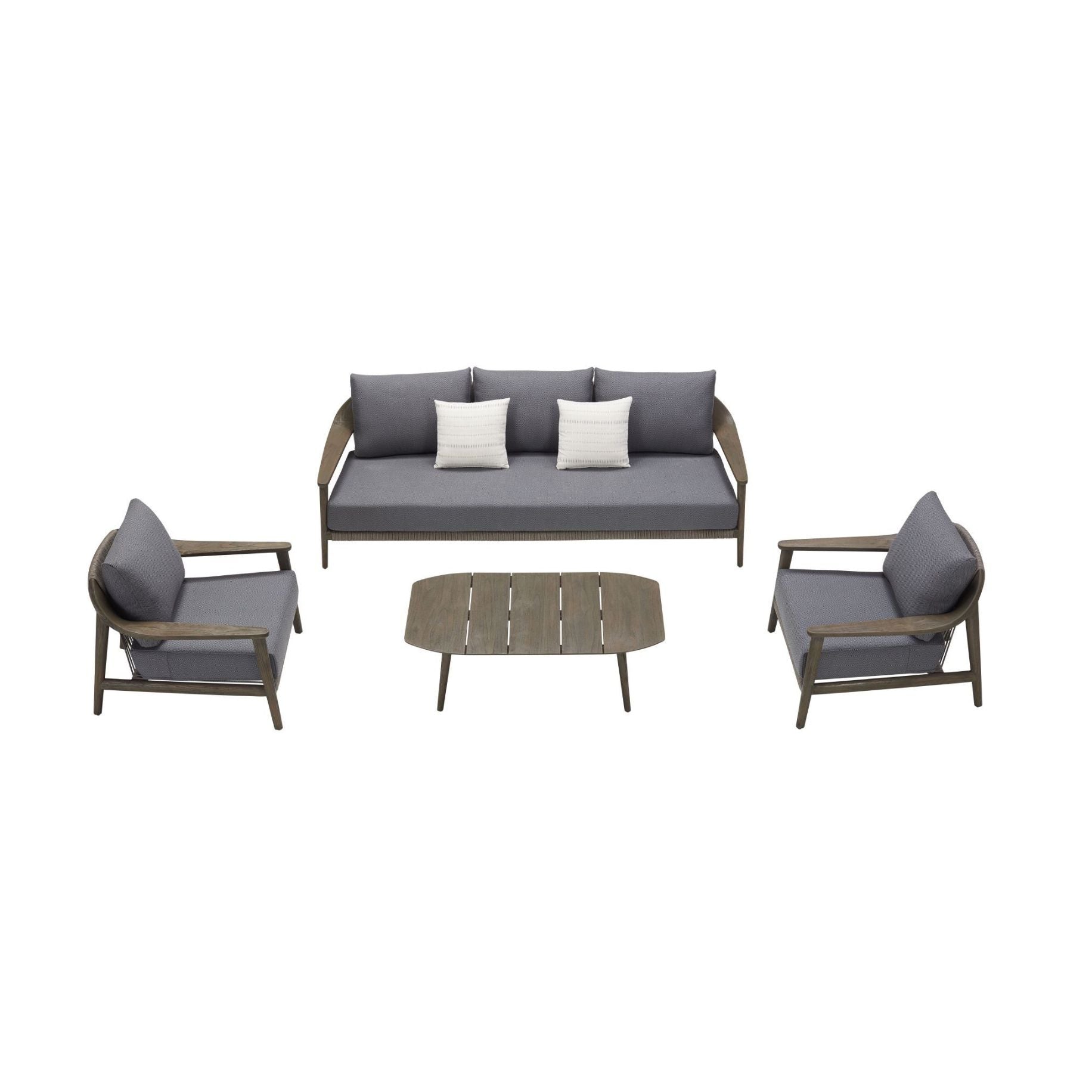 LEO Luxus Loungemöbel Sofa-3er Set