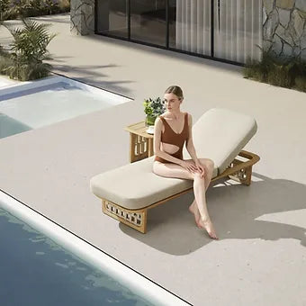 RIVA High-End Gartenliege inkl. Beistelltisch