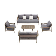 LEO Luxus Loungemöbel Sofa-3er & 2er Set