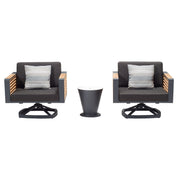 New York Signature Balkonmöbel 2er - Set Drehstühle