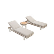 Borromeo Comfort 2er-Set Gartenliege inkl. Beistelltisch