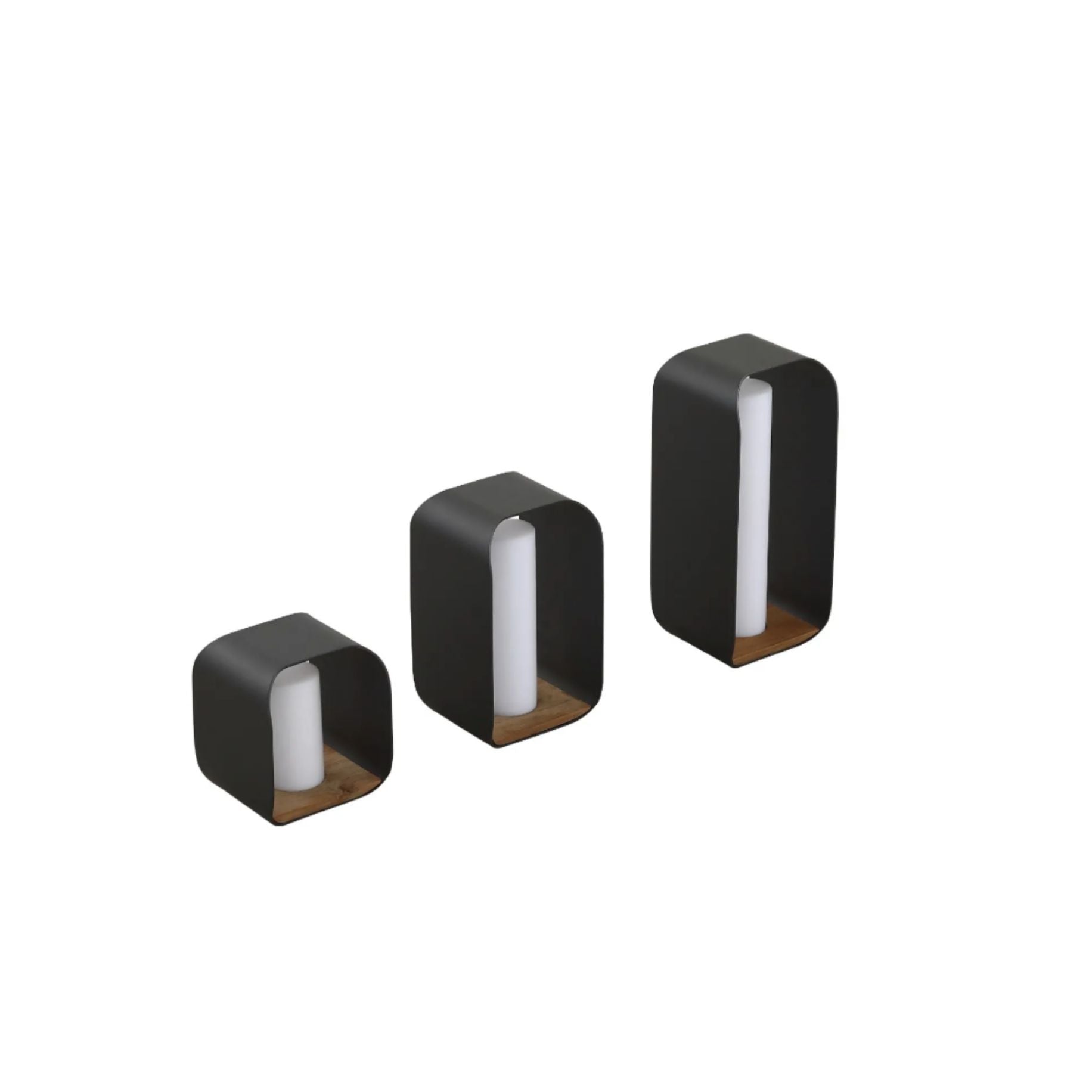 Onda Lampen 3er-Set Schwarz