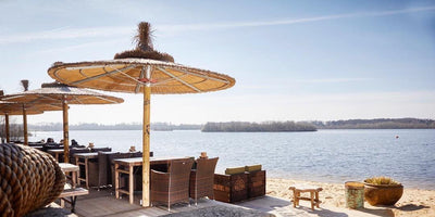 Hollywood Strohschirm Set