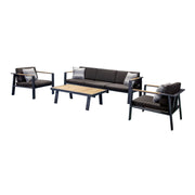 Nofi Loungemöbel Sofa-3er Schwarz
