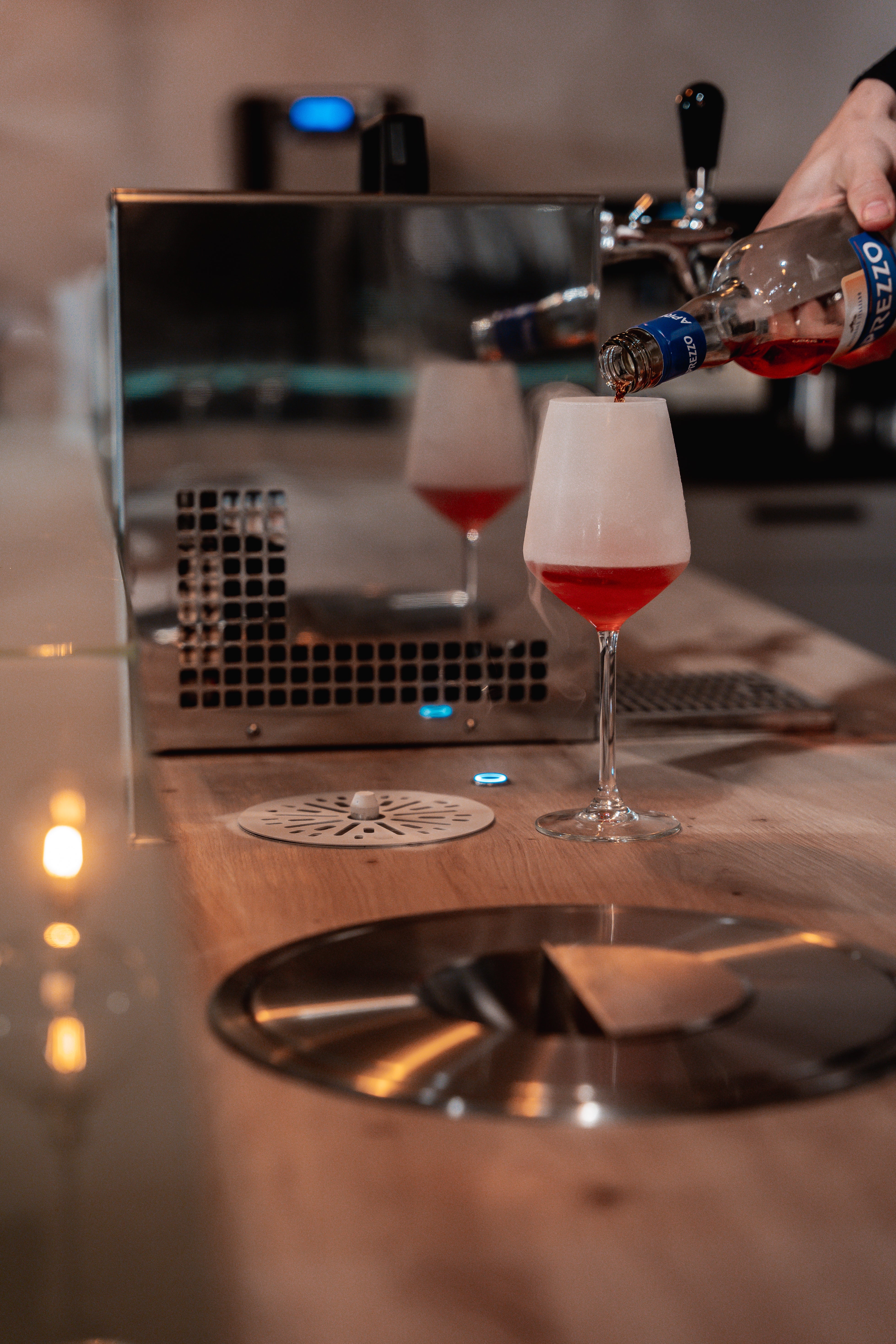 Glassfroster Ice-Chiller Einbaueinheit für Thekenabtropfblech