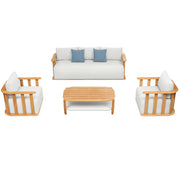 Pallisad Deluxe Loungemöbel Sofa-3er Set inkl. Beistelltisch