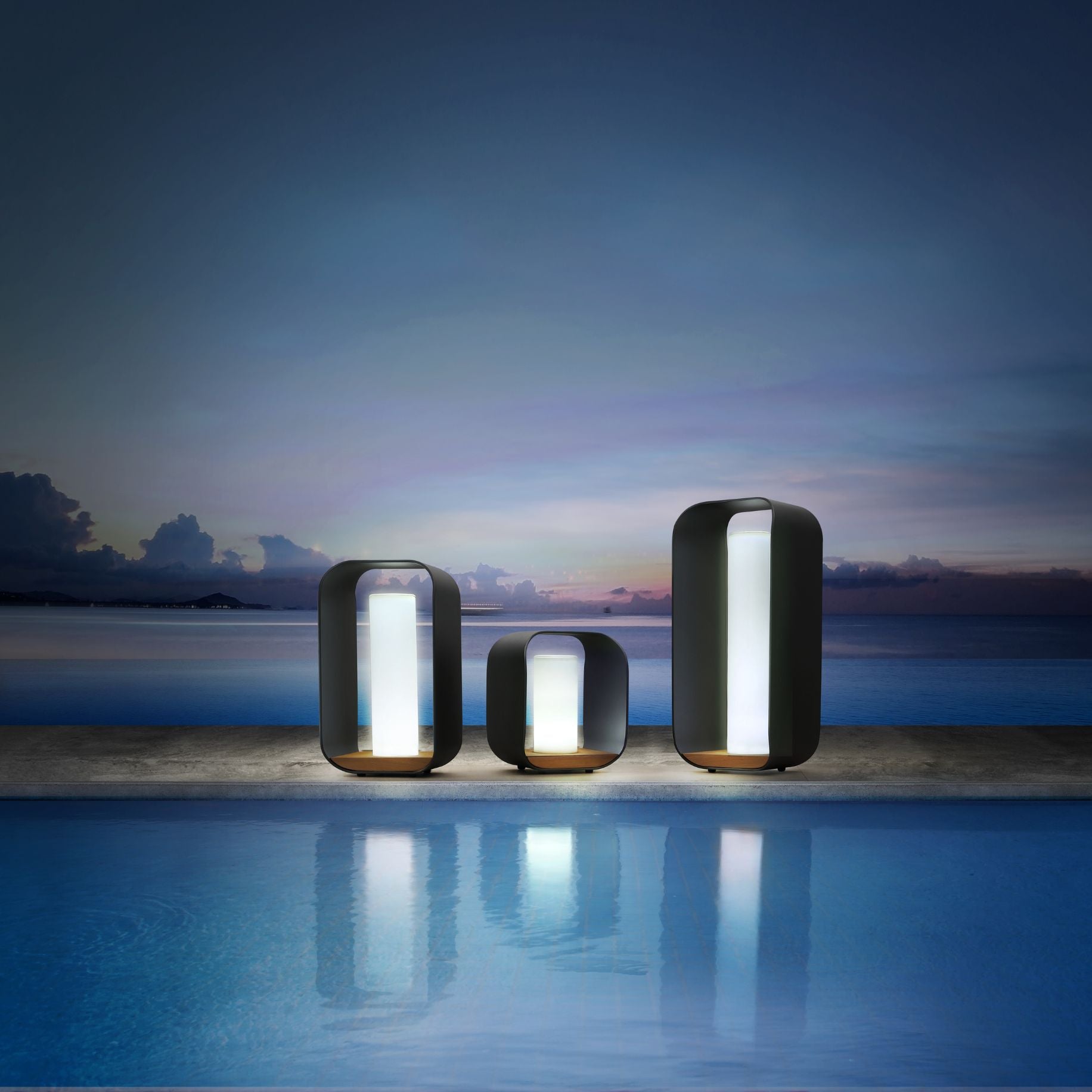 Onda Lampen 3er-Set Anthrazit