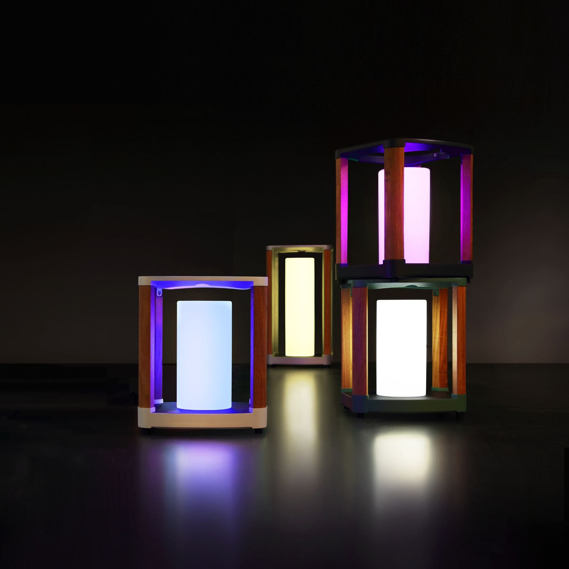 Aurora Solar-Lampen 2er-Set Schwarz